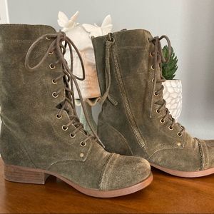 Olive Green Aldo Lace-up Boots